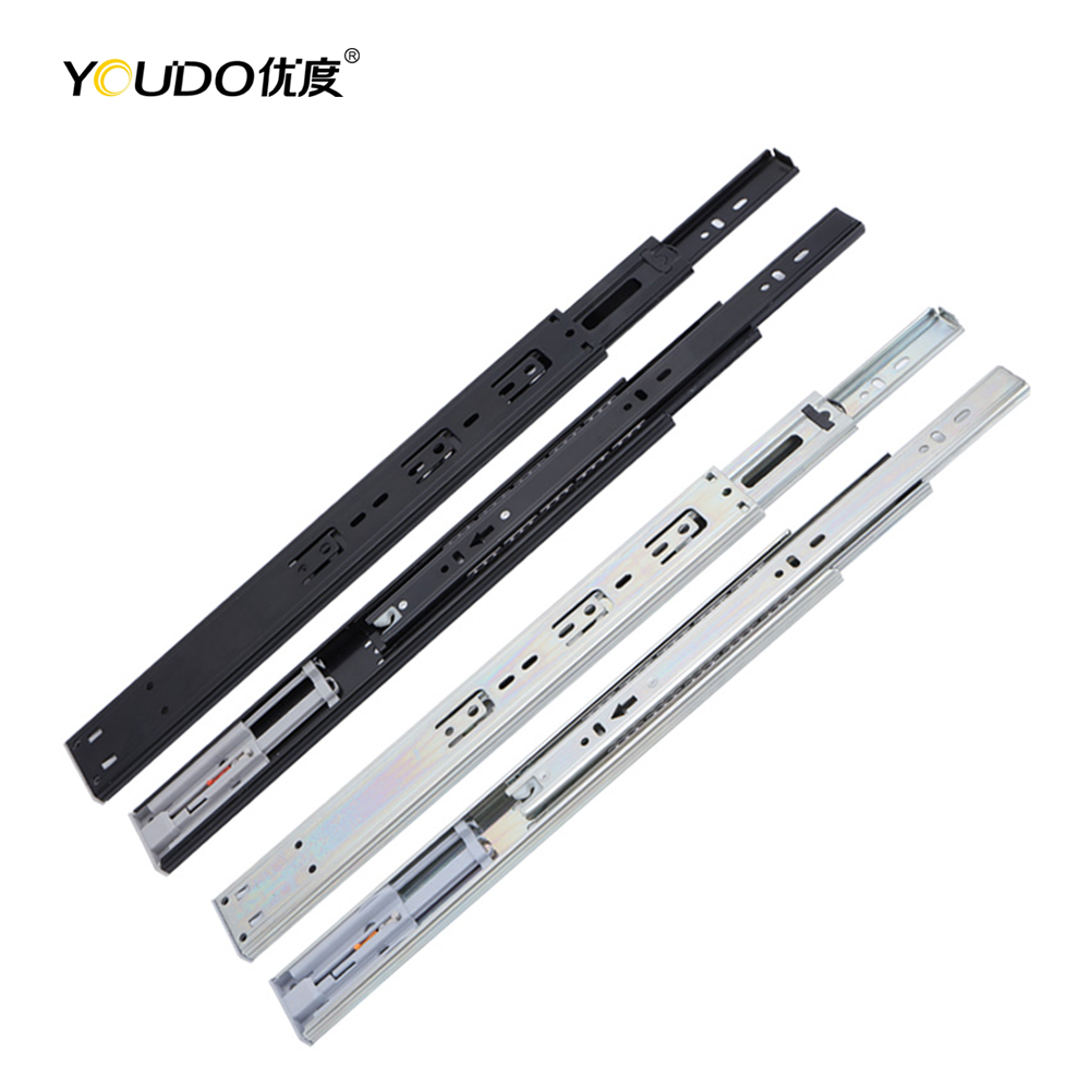 YOUDO 45MM Rebound Ball Bearing Rails Track Guide Glides Runners YD-PO45 Push to Open Drawer Slide
